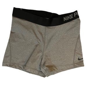 Gray Nike Pros Athletic Shorts